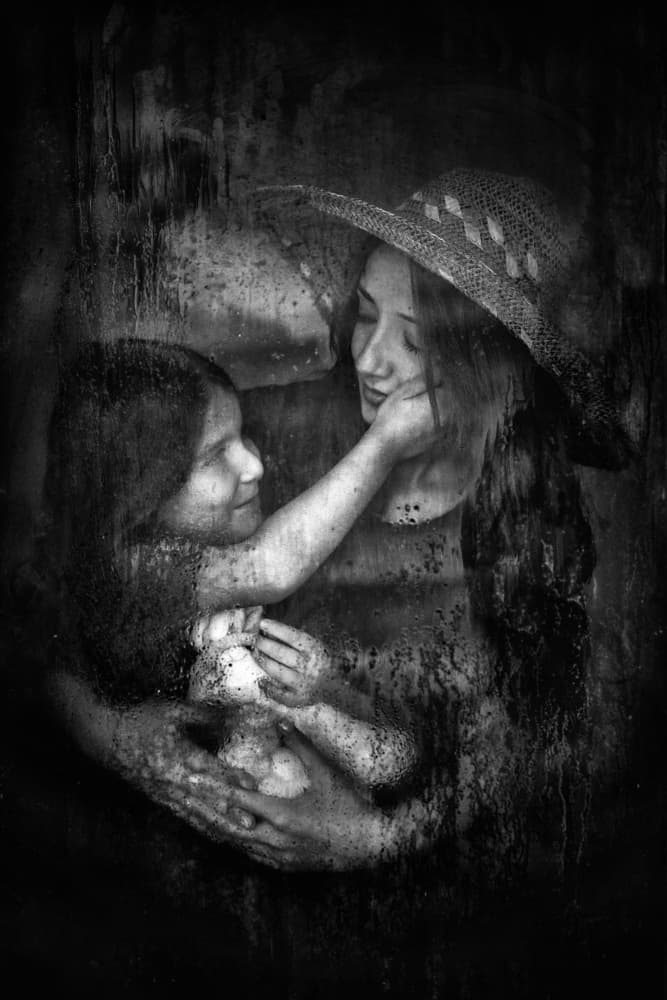 Tender Motherhood Embrace by Ummu Nisan Kandilcioglu — canvas wall art