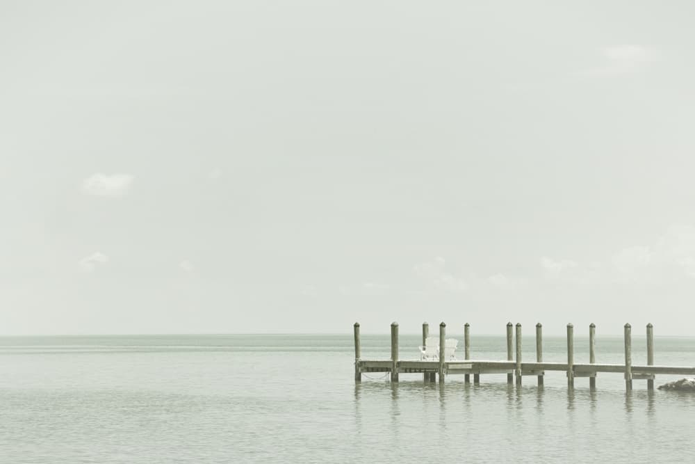 Peaceful Dock Chairs by Melanie Viola — canvas wall art