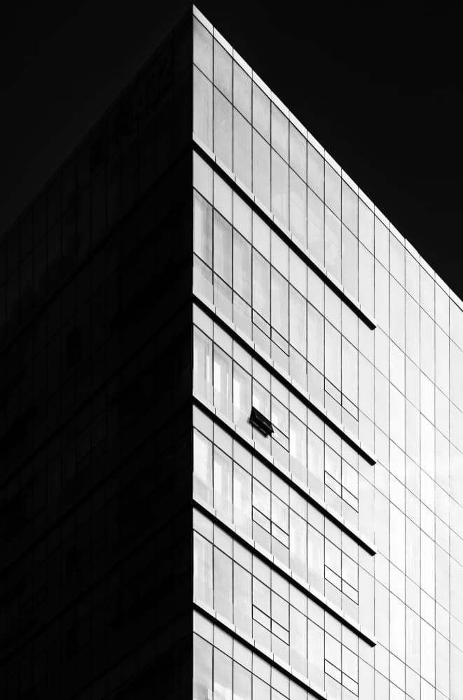 Sleek Glass Architecture by Swen MUN — canvas wall art