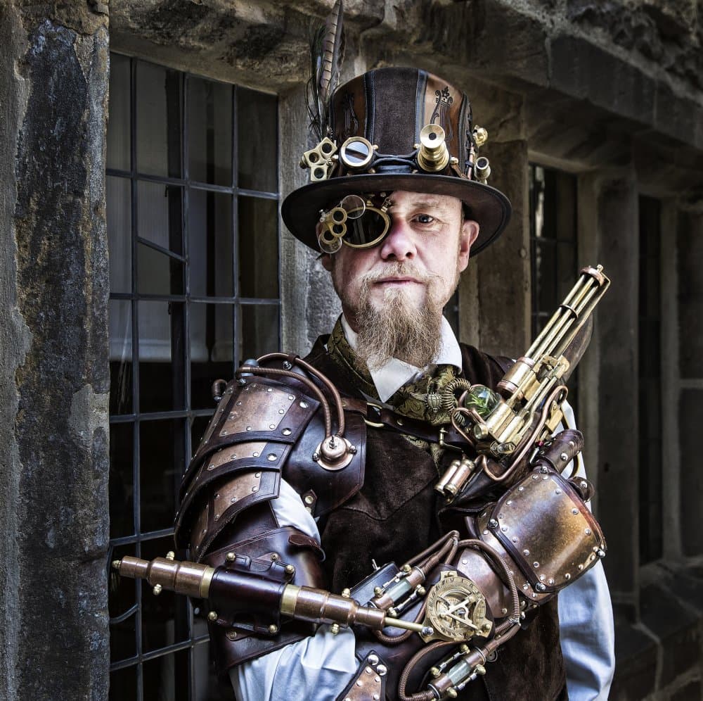 Mysterious Steampunk Inventor by Daniel Springgay — canvas wall art