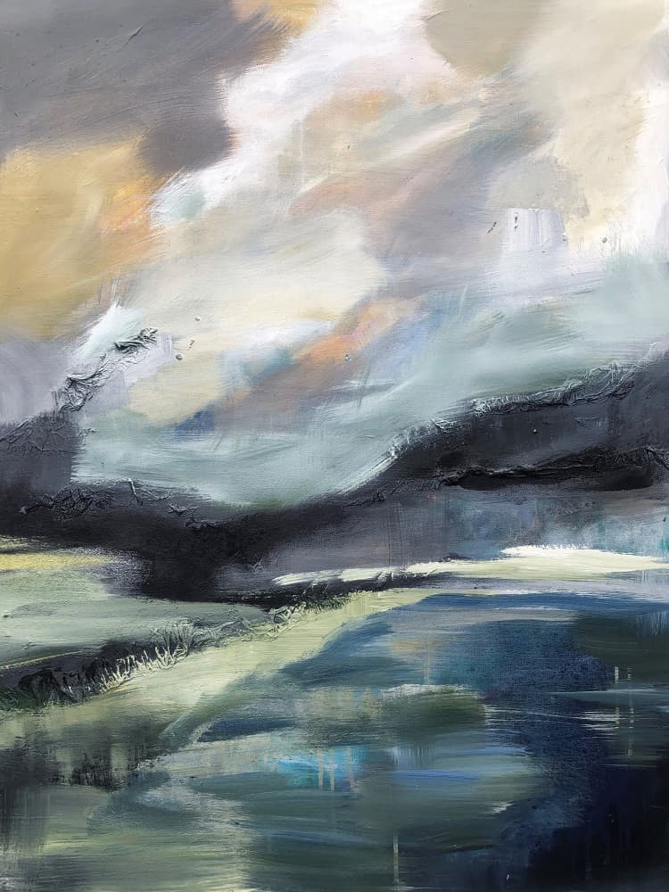 Moody Sky Waters by Anna-Karin Bergius — canvas wall art
