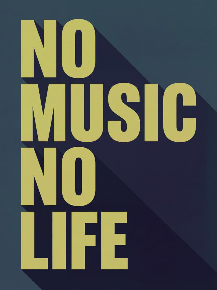 No Music No Life by Andreas Magnusson — canvas wall art