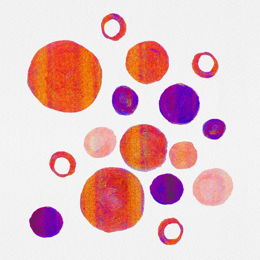 Vibrant Organic Shapes by Michele Channell — canvas wall art