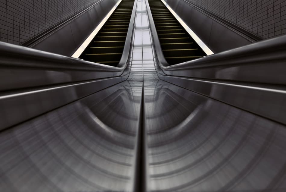 Metallic Urban Ascent by Keisuke Ikeda @ blackcoffee — canvas wall art