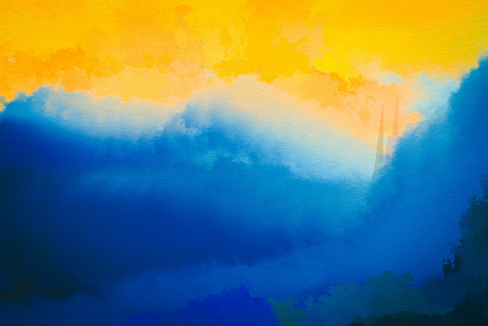 Vibrant Abstract Sky by Josie George — canvas wall art