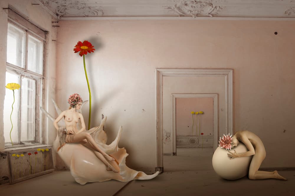 Surreal Feminine Sanctuary by Christine von Diepenbroek — canvas wall art