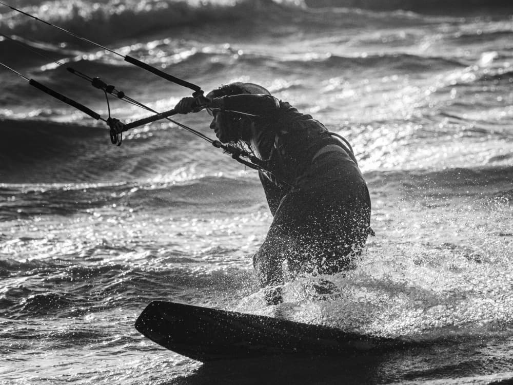 Powerful Kitesurf Action by Eyal Alcalay — canvas wall art