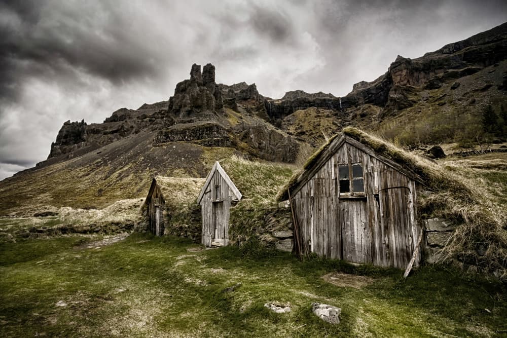 Rustic Mountain Huts by Þorsteinn H. Ingibergsson — canvas wall art