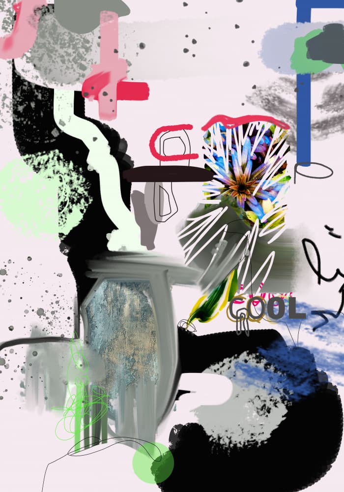 Cool Floral Abstract by Pelin Atilla — canvas wall art
