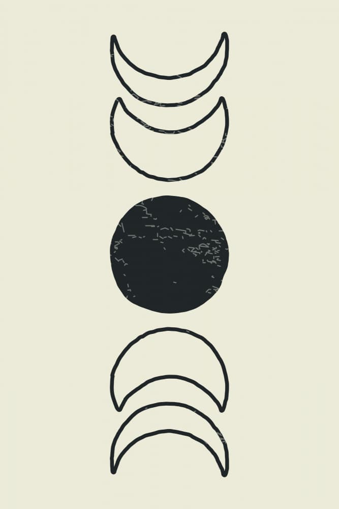 Boho Celestial Moons by jay stanley — canvas wall art
