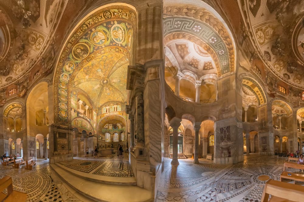 Golden Church Mosaics by Giuseppe Satriani — canvas wall art
