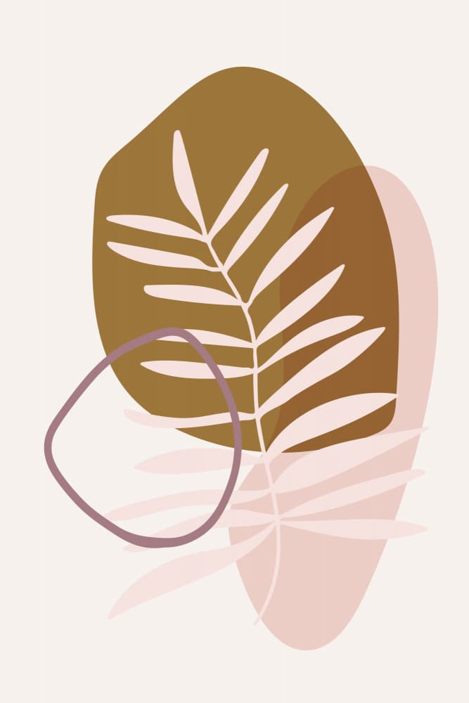 Abstract Botanical Shapes by Dina Dankers — canvas wall art