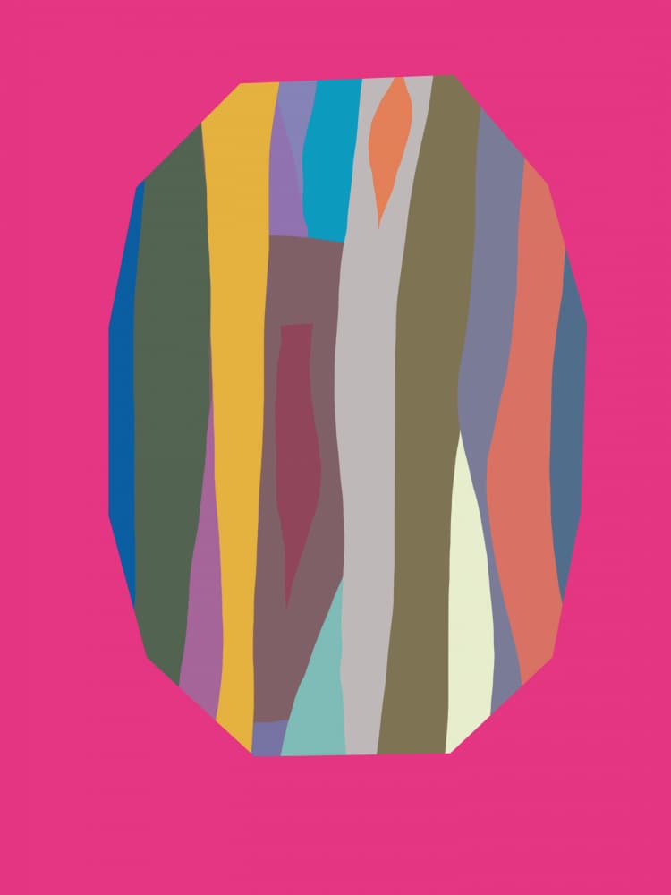 Vibrant Striped Gem by Little Dean — canvas wall art