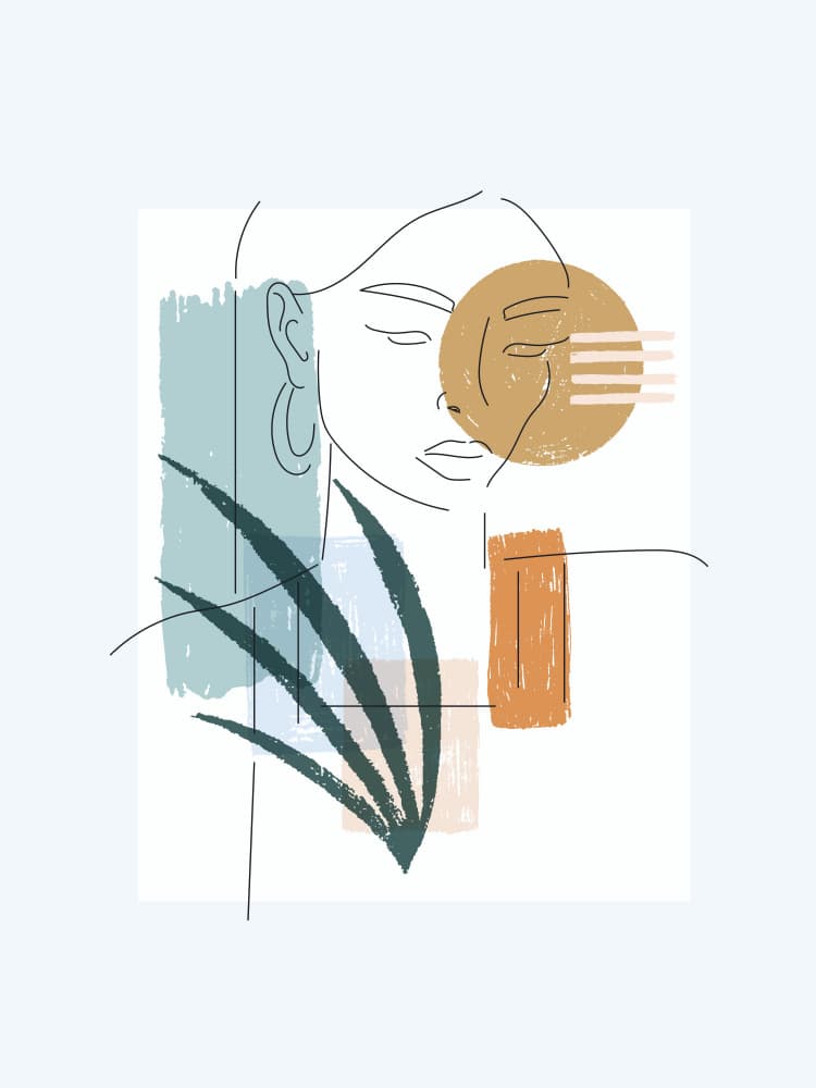 Serene Boho Woman by Aislinn Simmonds — canvas wall art