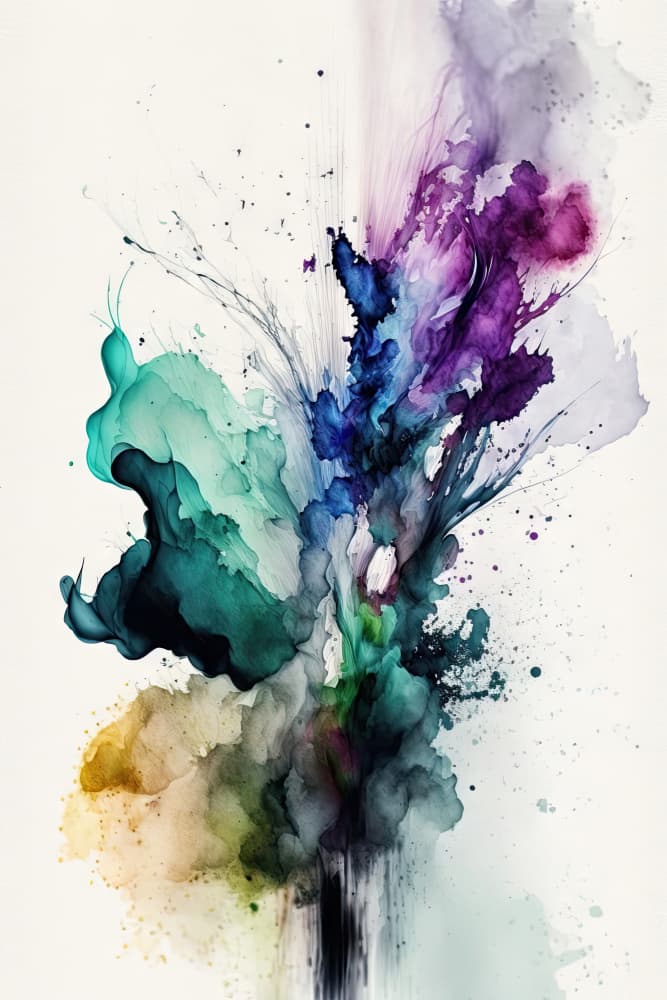 Vibrant Watercolor Explosion by Mauro — canvas wall art