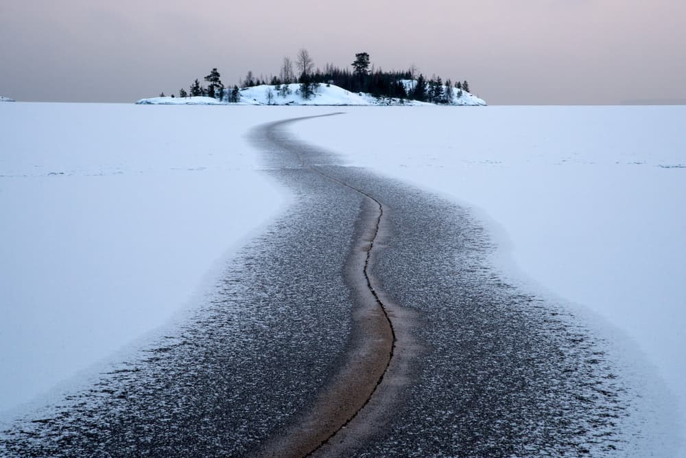 Winding Ice Path by Alexey Kharitonov — canvas wall art