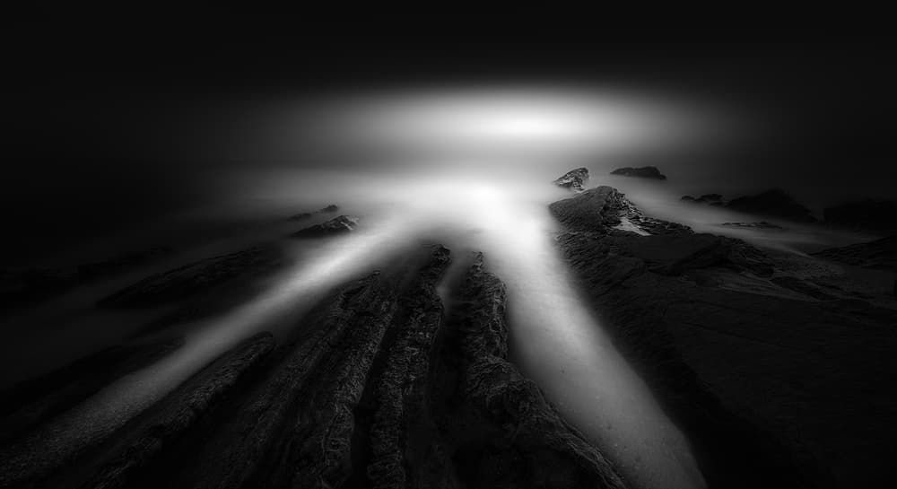 Misty Coastal Glow by Paulo Abrantes — canvas wall art