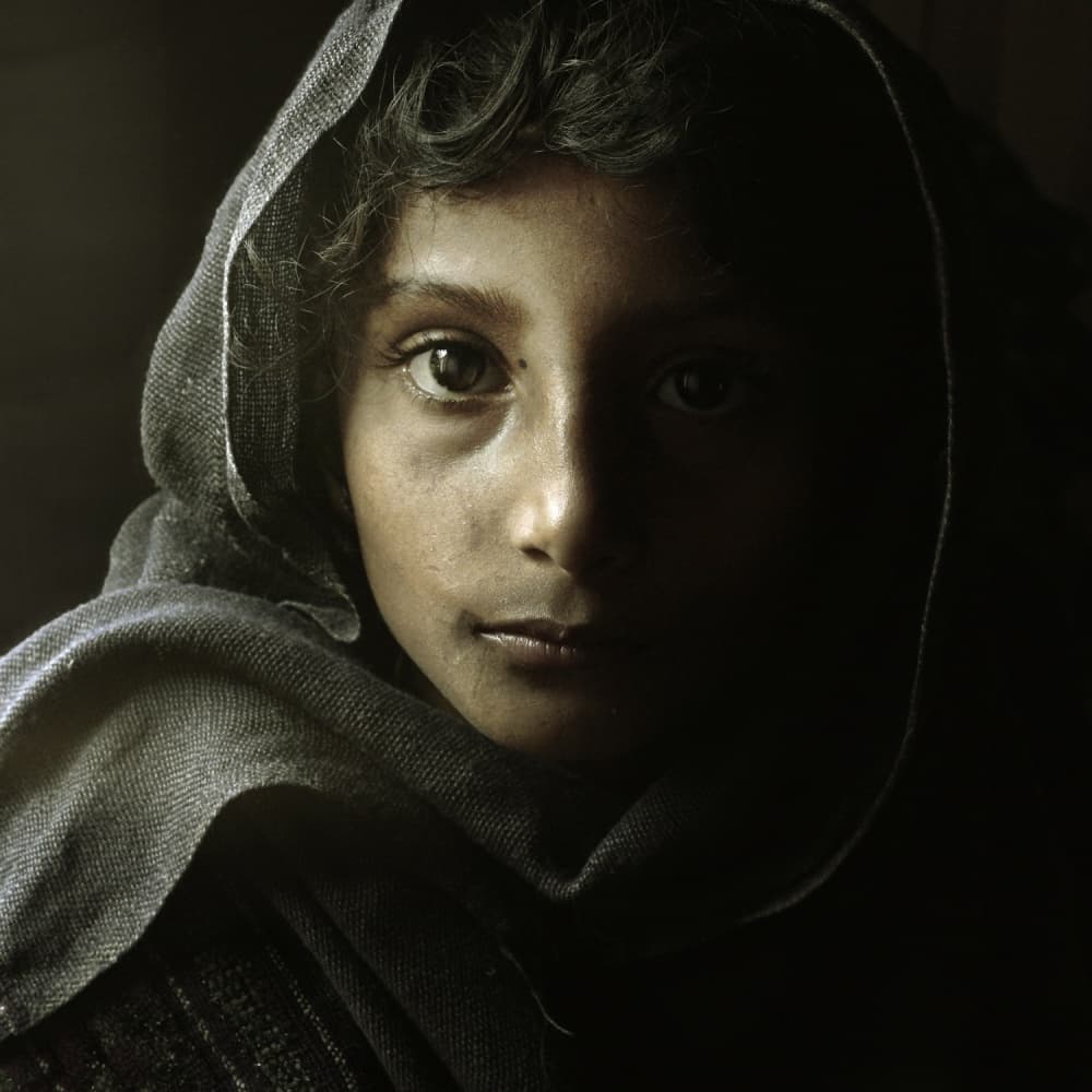 Deep Gaze Portrait by Mohammed Baqer — canvas wall art