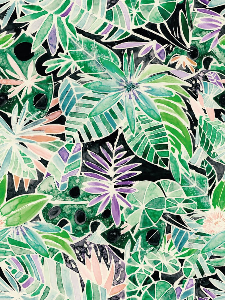 Vibrant Tropical Leaves by Alexandra Weise — canvas wall art