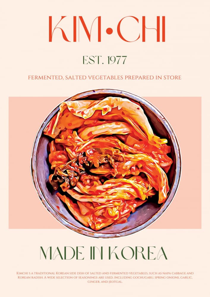 Traditional Kimchi Bowl by Nazma Khokhar — canvas wall art