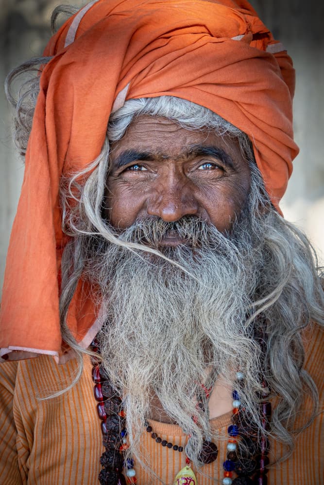 Serene Sadhu Portrait by Jean Vandijck — canvas wall art
