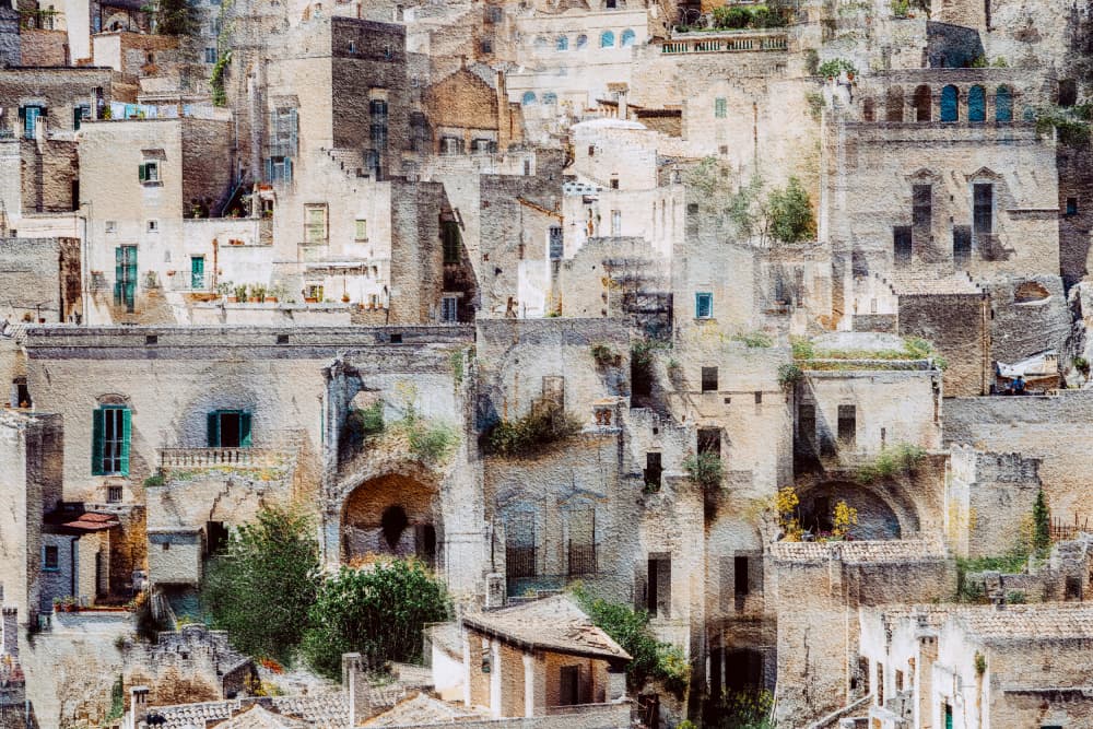 Ancient Mediterranean Town by Cindy Liu — canvas wall art