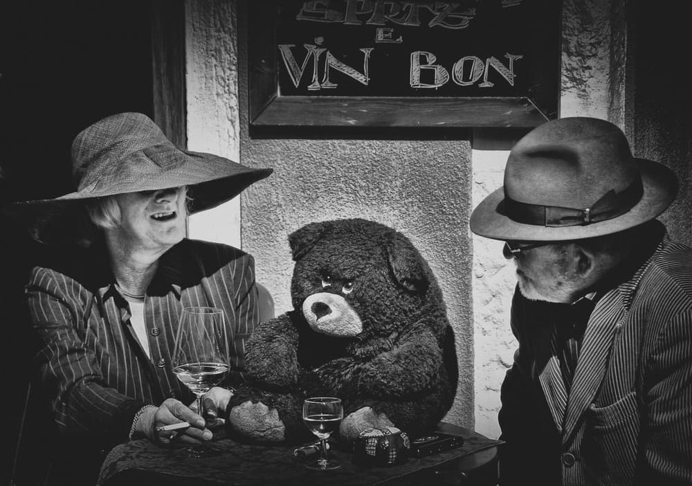 Friends With A Bear by Antonio Grambone — canvas wall art