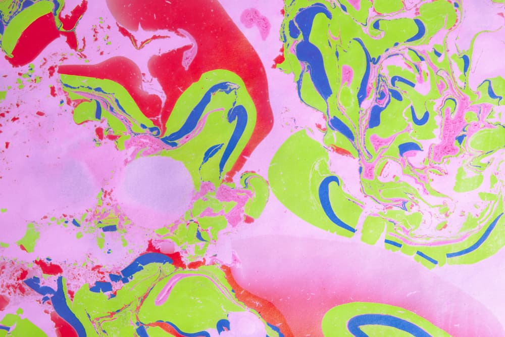 Vibrant Fluid Marbling by Julia Ramiro — canvas wall art