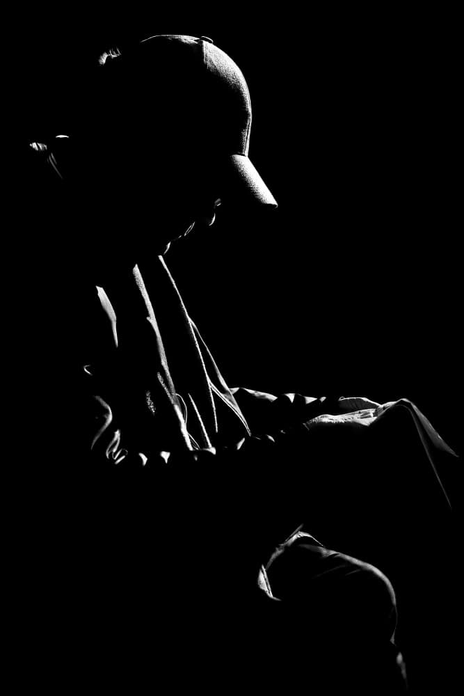 Pensive Silhouetted Man by Antonio Grambone — canvas wall art