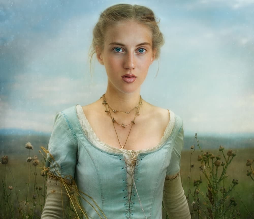 Serene Young Woman Field by Svetlana Melik-Nubarova — canvas wall art
