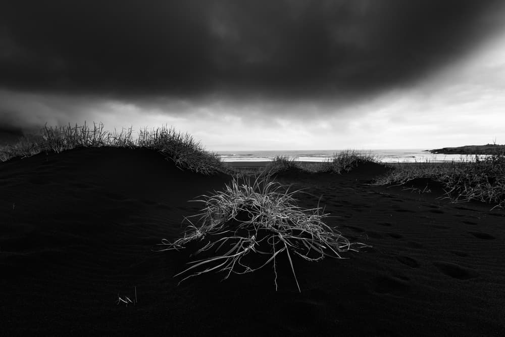 Moody Black Sand Beach by swapnil deshpande — canvas wall art