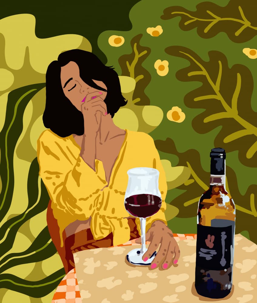 Pensive Woman Outdoors by Uma Gokhale — canvas wall art