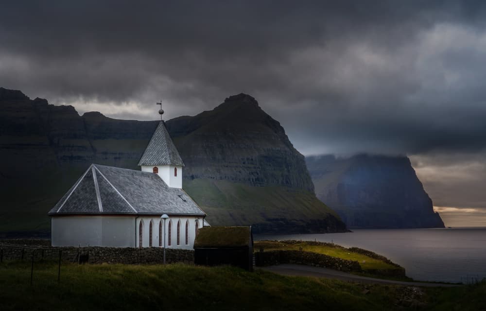 Dramatic Coastal Church by Kenneth-Wei Zeng — canvas wall art