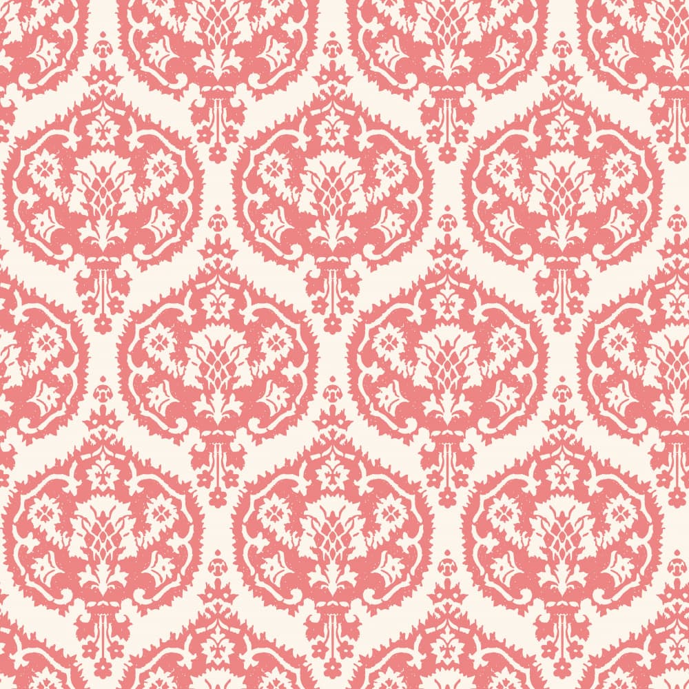 Elegant Pink Damask by Annick — canvas wall art