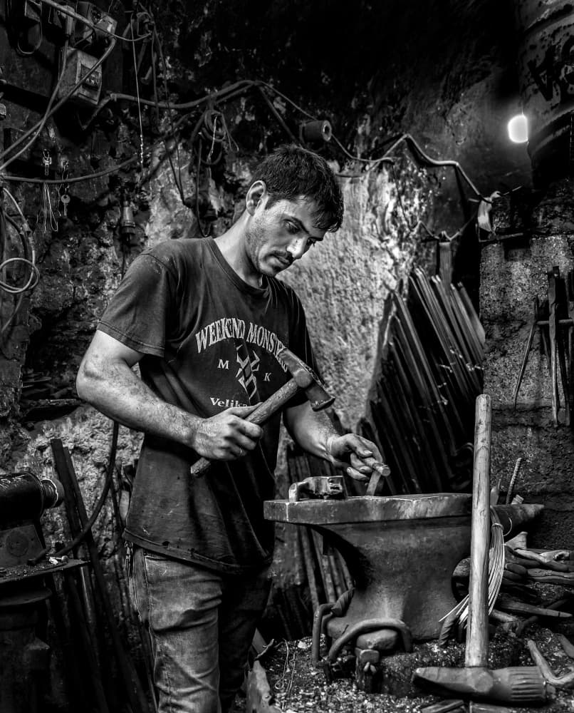Artisan Forging Metal by Bashar Alsofey — canvas wall art