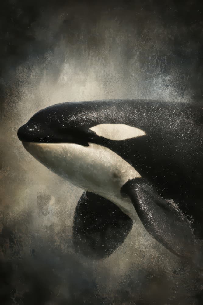 Powerful Orca Splash by Rafal Kulik — canvas wall art