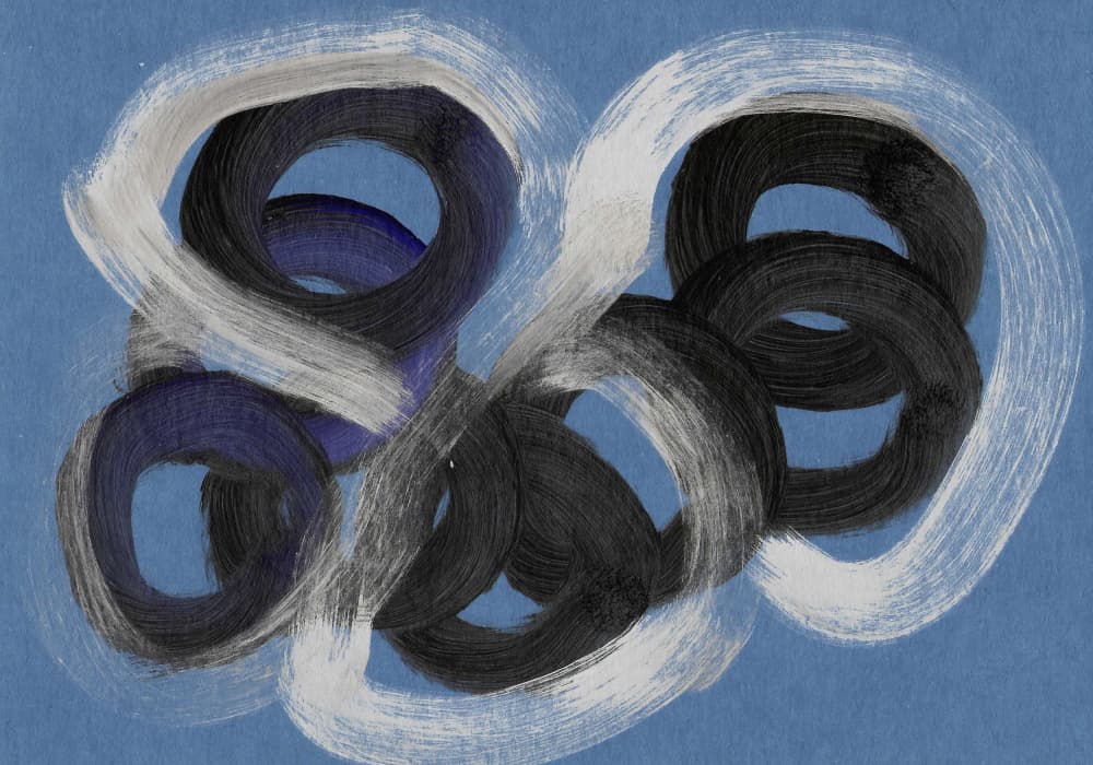 Modern Abstract Rings by Santhosh ch — canvas wall art
