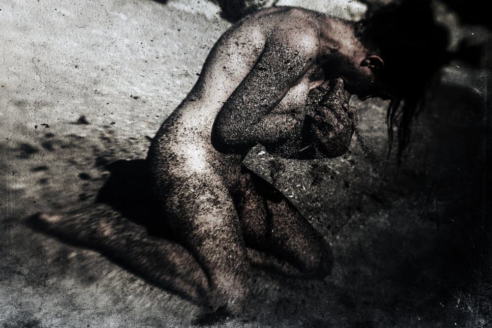 Woman In Despair by Bogdan Bouşcă — canvas wall art