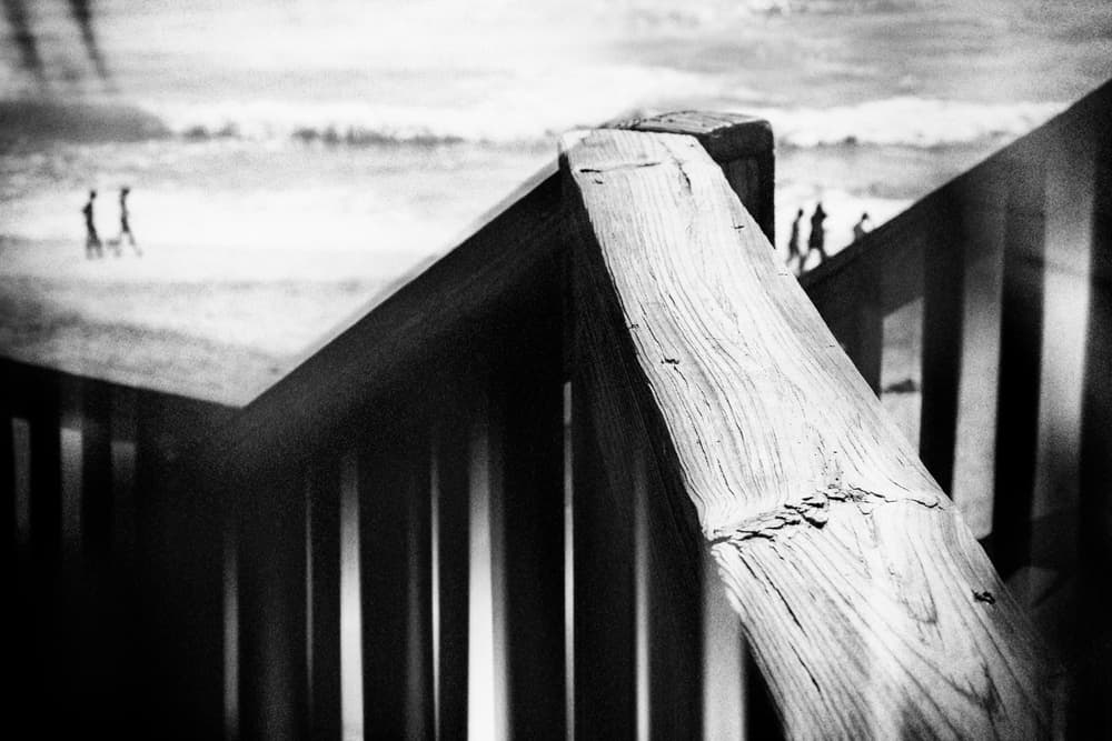 Textured Wood Beach Scene by Rui Correia — canvas wall art
