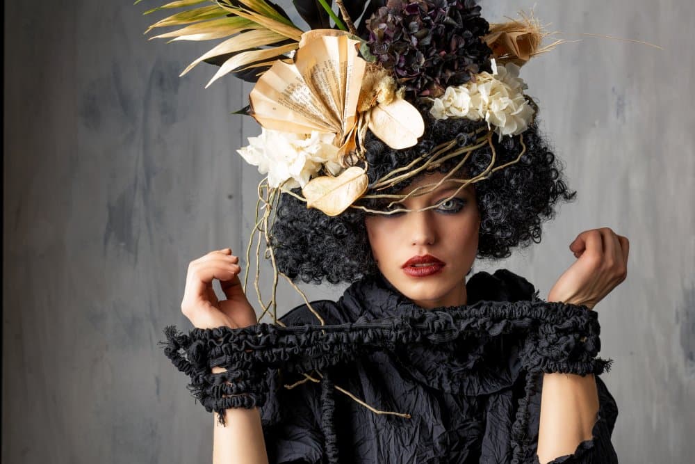 Dark Floral Portrait by Andrea Ventura — canvas wall art