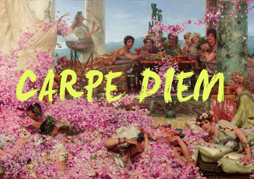 Carpe Diem Rose Feast by Talitha McQueen — canvas wall art