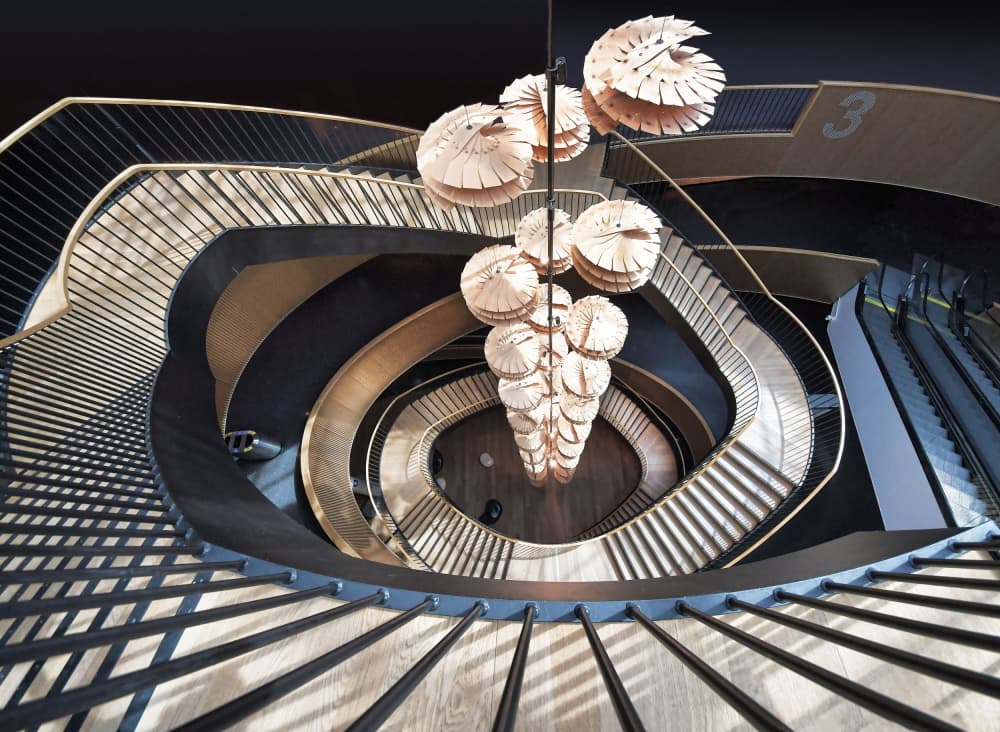 Modern Spiral Chandelier by Renate Reichert — canvas wall art