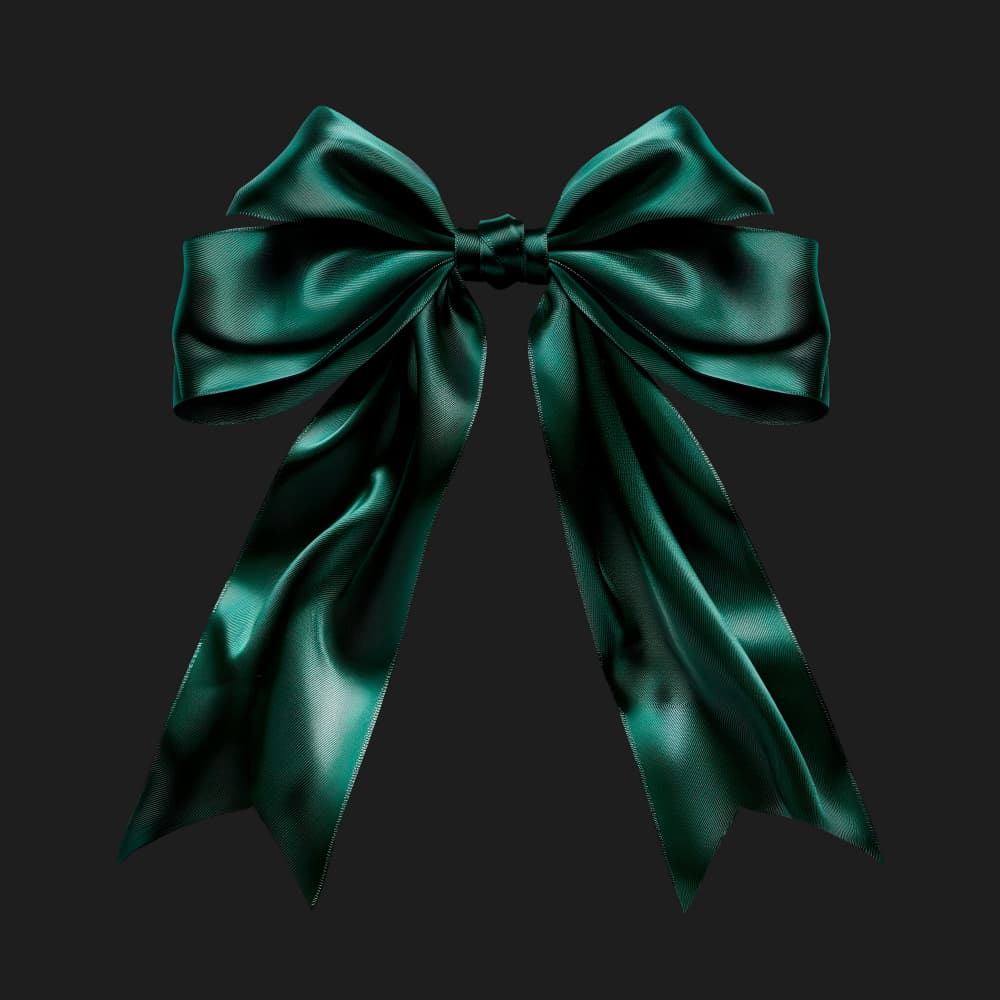 Emerald Green Bow by Marika Barsrsind β canvas wall art