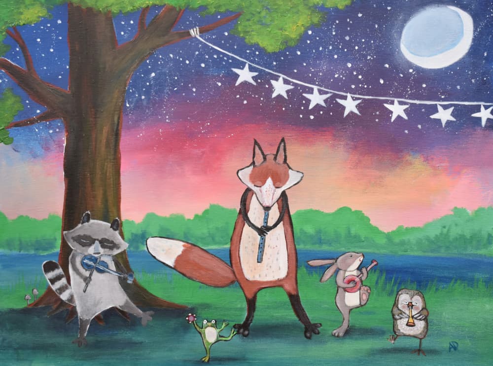 Whimsical Animal Band by Andrea Doss — canvas wall art