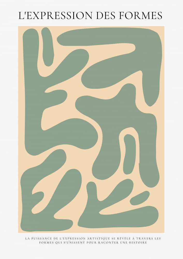Green Organic Shapes by RS LAB STUDIO — canvas wall art