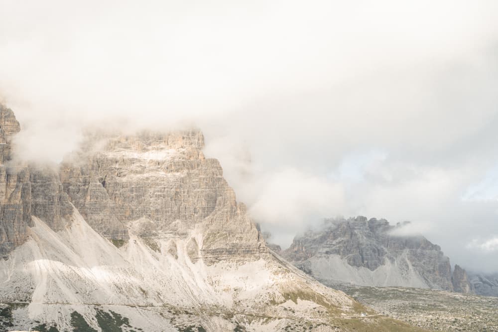 Misty Mountain Peaks by Henrike Schenk — canvas wall art