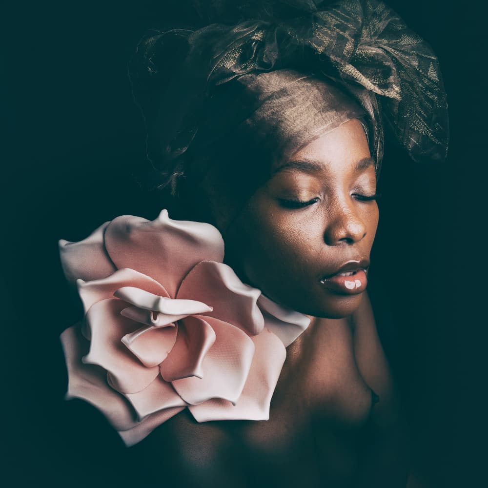 Elegant Floral Portrait by Christian Kurz — canvas wall art