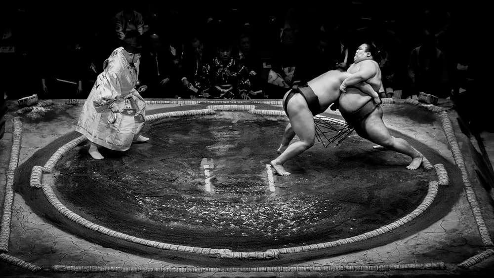 Japanese Sumo Action by Gunarto Song — canvas wall art