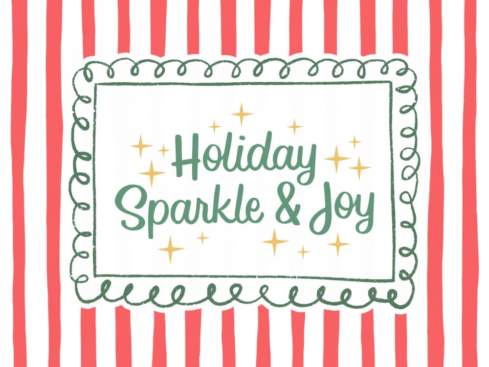 Merry Holiday Sparkle by Jolly and Dash — canvas wall art