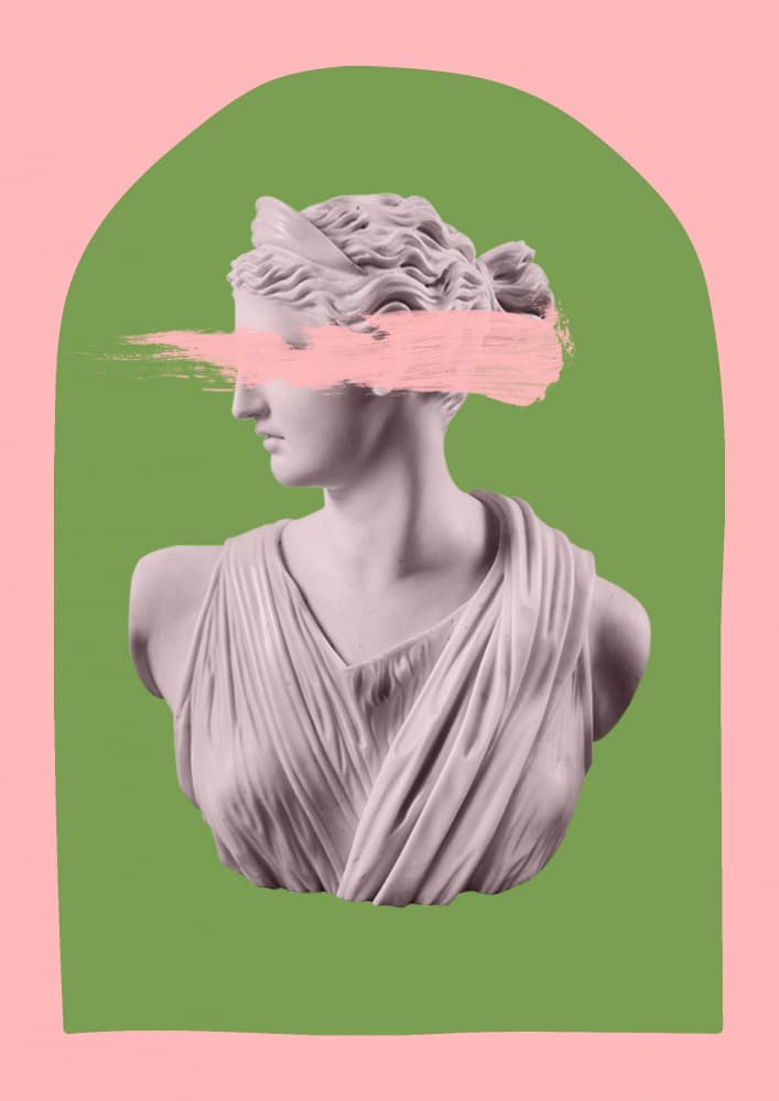 Pink Stroke Goddess by Talitha McQueen — canvas wall art
